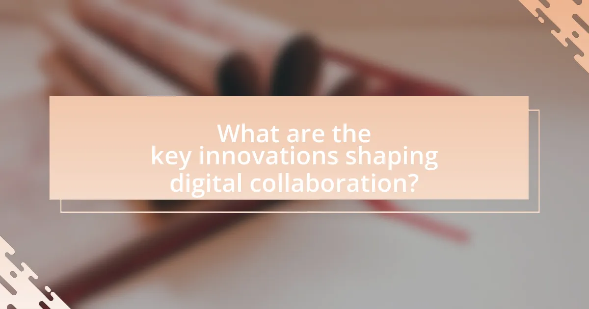 What are the key innovations shaping digital collaboration?