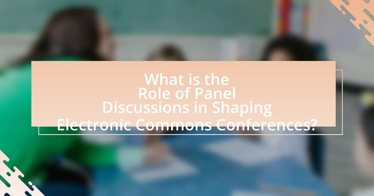 What is the Role of Panel Discussions in Shaping Electronic Commons Conferences?